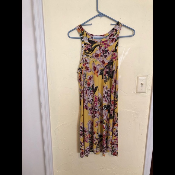 UEC Veronica M. Sleeveless Swing Dress Yellow Floral Dress Large - Picture 4 of 12